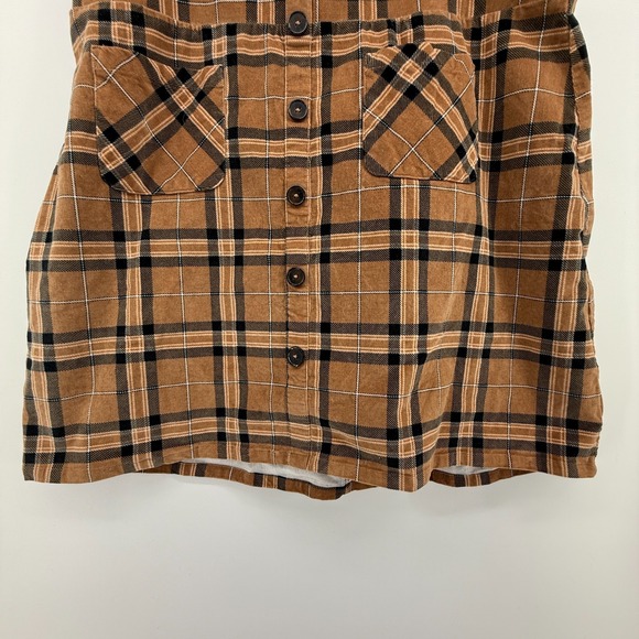 Torrid Plus Plaid Button Front Skirt Size 2 Brown Emo Grunge Preppy‎ Y2K Holiday - Picture 4 of 11